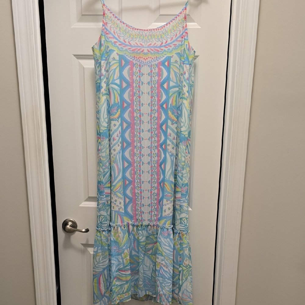 Lilly Pulitzer Patterned Spring Summer Dress Size… - image 1